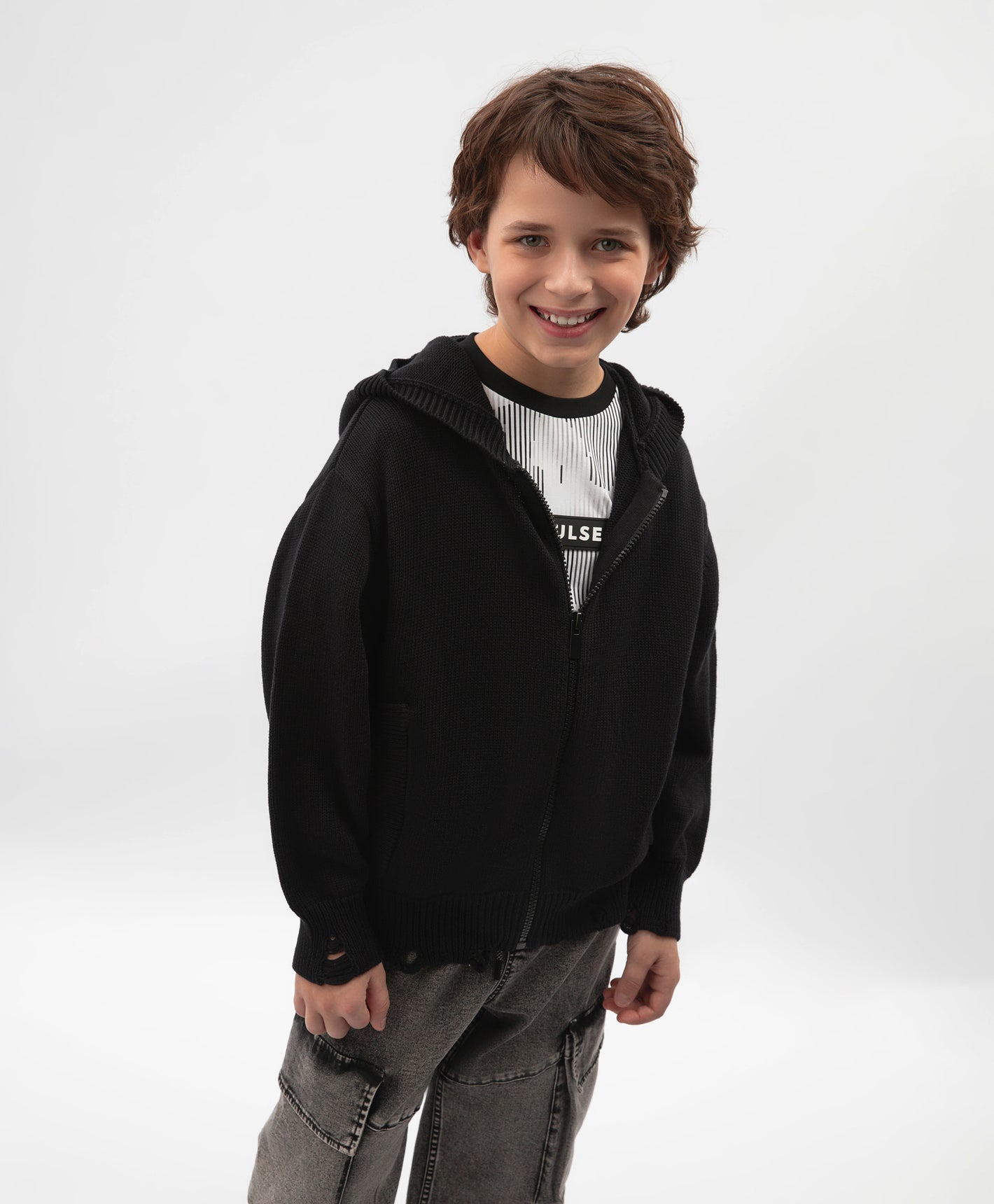 Gulliver Black Cardigan for Boys - Junior