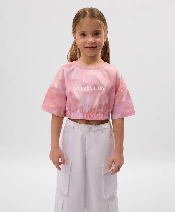 Gulliver Pink Short Sleeve Blouse for Girls - Mini
