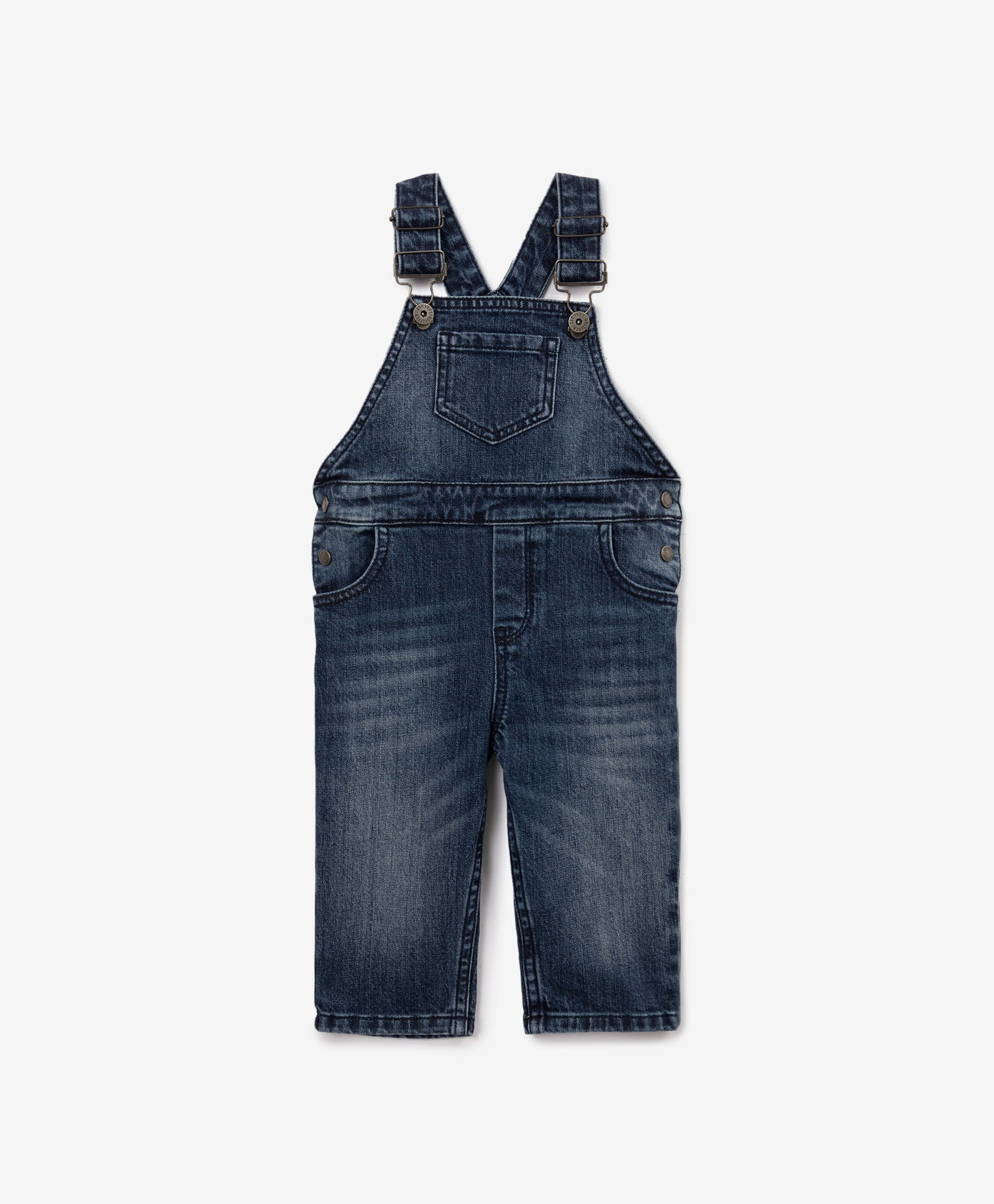 Gulliver Blue Denim Bib Overalls for Boy Baby-Highway