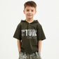 Gulliver Khaki Hooded Polo  T-Shirt for Boy Mini-Expedition