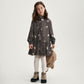 Gulliver Brown A-Line Long-Sleeve Dress with Detachable Bow for Girl Mini-Maine Coon
