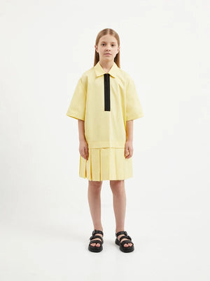 Gulliver Yellow A-Line Cotton Dress for Girl Junior-Arboretum