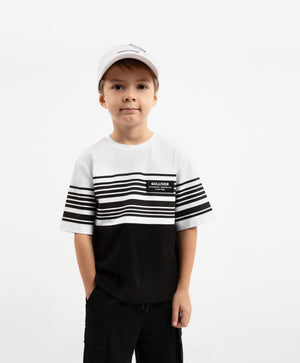 Gulliver Black and White Short Sleeve T-shirt for Boy Mini-Lighthouse