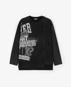 Gulliver Gray Printed Long Sleeve for Boys