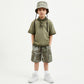 Gulliver Khaki Textile Shorts with Elastic Waist for Boys Mini-Expedition