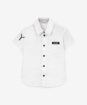 Gulliver White Short Sleeve Shirts for Boy Baby-Highway
