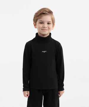 Gulliver Black Knit Turtleneck for Boys