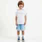 Gulliver Light Blue Pique Shorts with Elastic Waist for Boy Mini-Pixels