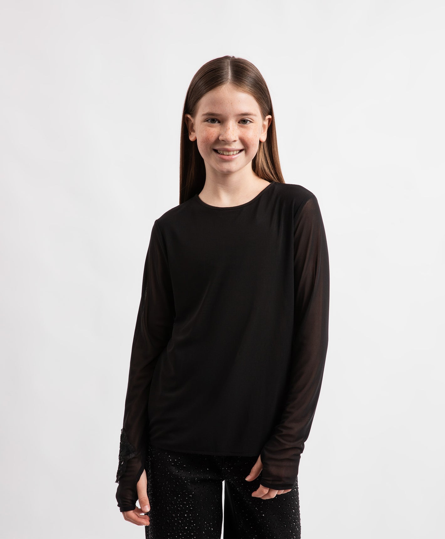 Gulliver Blouse long sleeve Black for Girls Junior - Rose Quartz