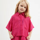 Gulliver Pink Short Sleeve Soft Cotton Shirt for Girl Mini-Smoothie