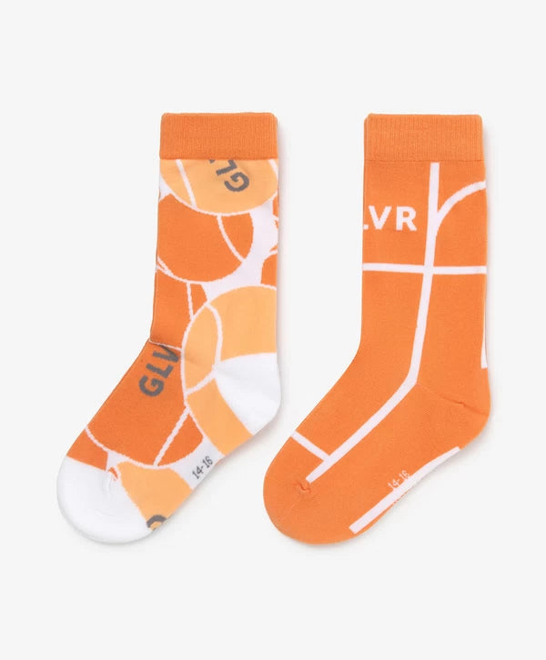 GulliverHigh Coral Socks 2-Pack with Print for Girl Mini-Court