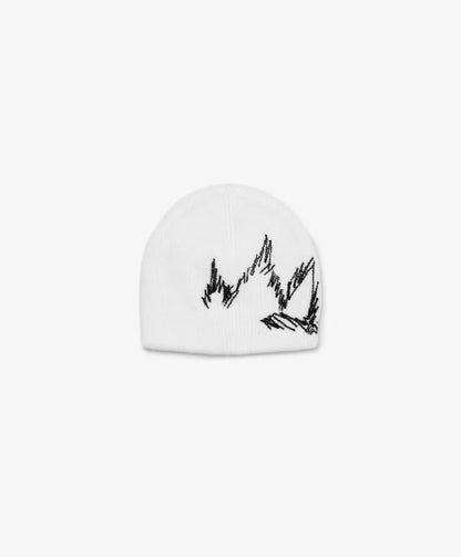 Gulliver White Double-Layered Knit Hat for Girls