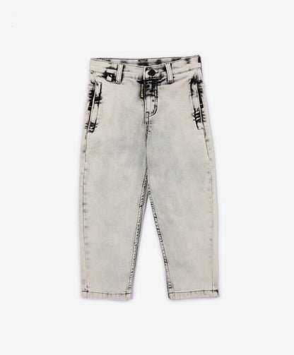 Gulliver Gray Knit Denim Jeans for Boys