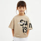 Gulliver Oversized Short-Sleeve Beige T-Shirt Girl Mini-Ecuador