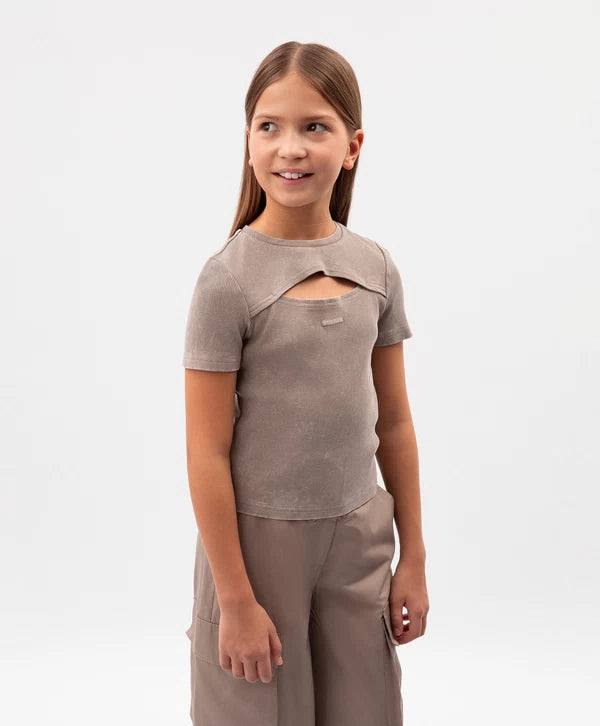 Gulliver Brown Short Sleeve T-shirt for Girl