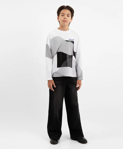Gulliver Boys' Gray Wide-Leg Jeans