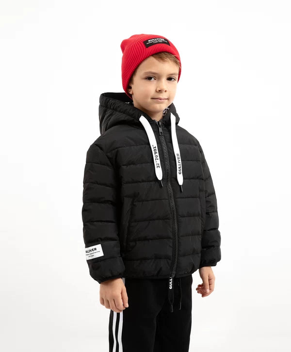 Gulliver  Black Quilted Jacket for Boy Mini-Lighthouse