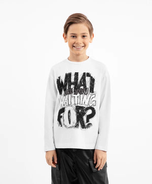 Gulliver White Printed Long Sleeve for Boys