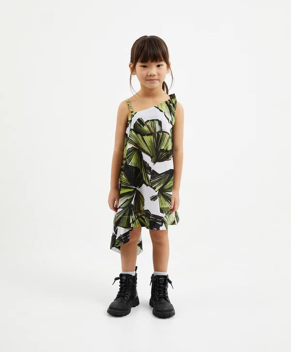 Gulliver Multicolor Asymmetrical Dress with Print for Girl Mini-Ecuador