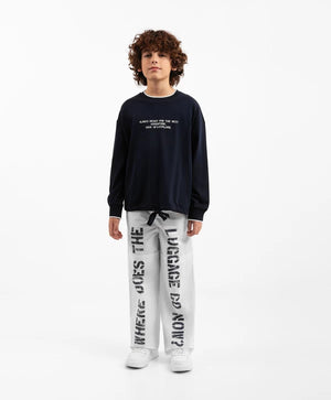 Gulliver Blue Long Sleeve Top with Drawstring Hem for Boy Junior-Transit