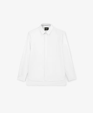 Gulliver White Long-Sleeve Cotton Shirt for Boys