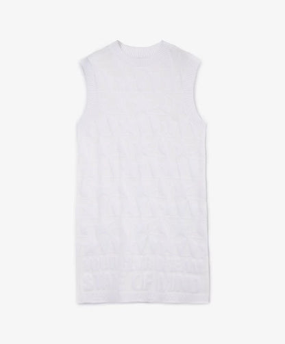 Gulliver White Sleeveless Knitted Dress for Girls