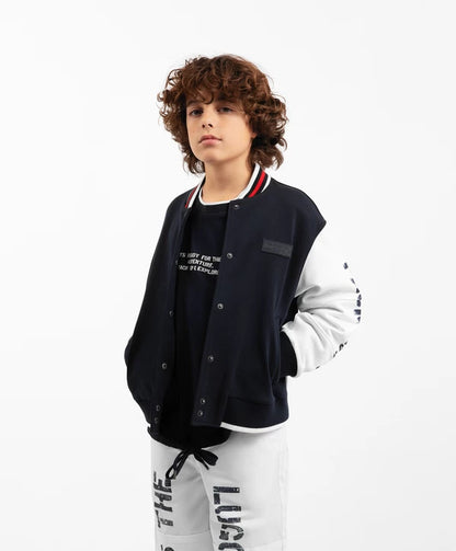 Gulliver Blue Jacket with Contrast Sleeves for Boy Junior-Transit