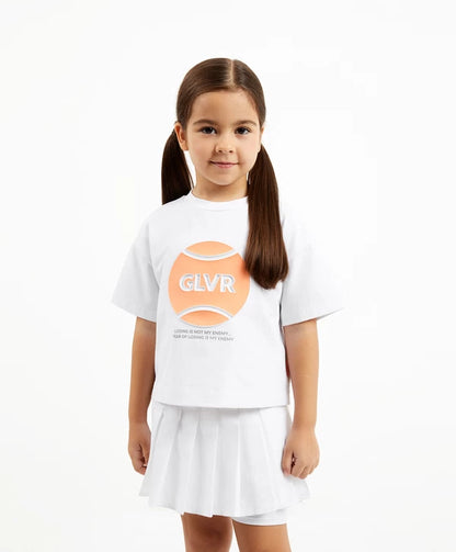 Gulliver Oversized T-Shirt with Embossed Decor for Girl Mini-Court