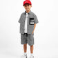 Gulliver Check Textile Shorts with Elastic Waist for Boys Mini-Lighthouse
