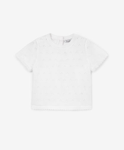 Gulliver Short Sleeve T-shirt White for Girl Baby-Pointe Shoes