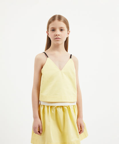 Gulliver Yellow Cropped Top for Girl Junior-Arboretum