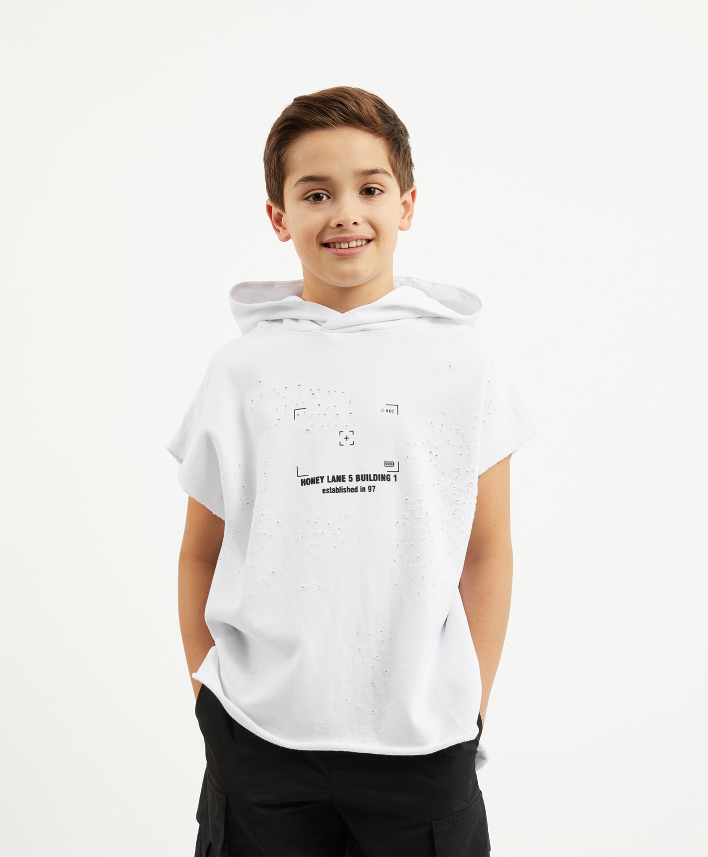 Gulliver White Vest for Boy Junior-Matrix