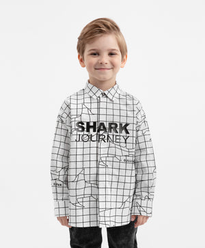 Gulliver White Long Sleeve Shirt for Boys - Mini