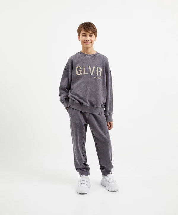 Gulliver Graphite Knit Jogger Pants with Elastic Waist for Boy Junior-Decoupage