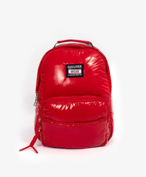 Gulliver Red Glossy Backpack for Girls Stylish & Functional