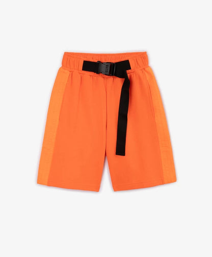 شورت Gulliver Orange Fleece Shorts بحواف متباينة للأولاد