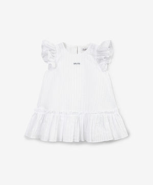 Gulliver White Dress for Girl Baby-Buttercups