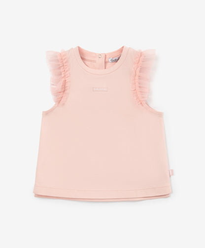 Gulliver Pink Short Sleeve T-shirt for Girl Baby-Pointe Shoes