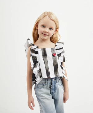 Gulliver Black and White Top for Girl Mini-Smoothie