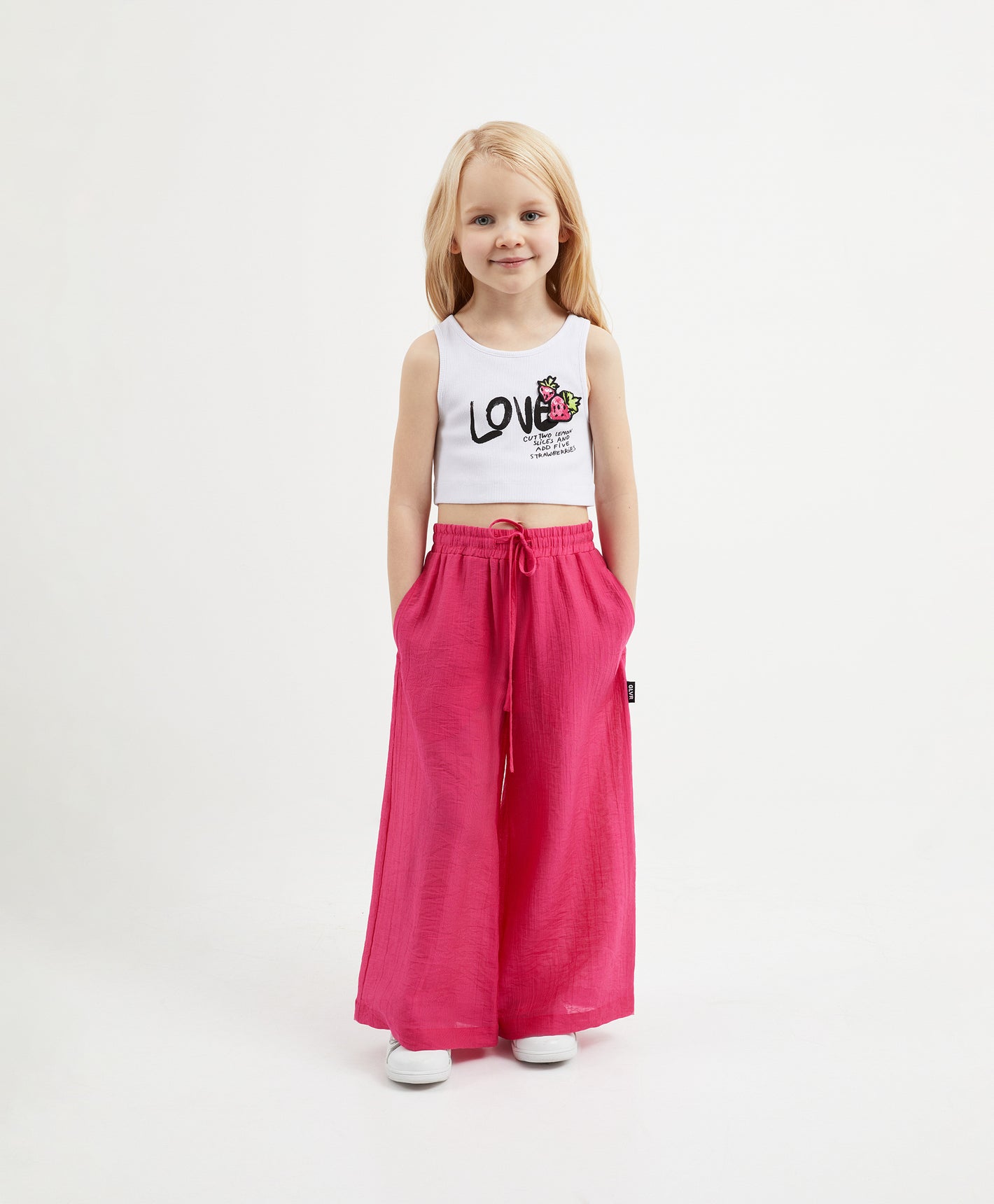 Gulliver Pink Palazzo Pants with Elastic Waist for Girls Mini-Smoothie