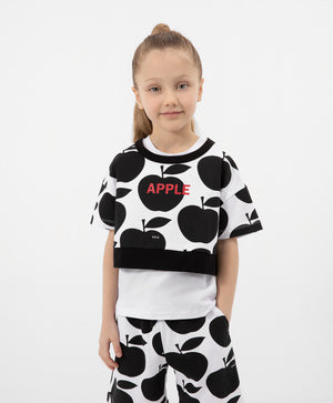Gulliver White Set: t-shirt + tank top for Girls