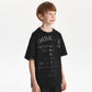 Gulliver Boys Black Mercerized Cotton Short-Sleeve T-Shirt-Rose Quartz