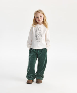 Gulliver Trousers Sea wave color for Girls Mini - Polar Owl