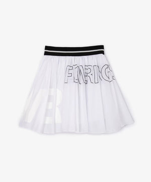 Gulliver White Skirt from Shell Fabric with Cotton Lining for Girls