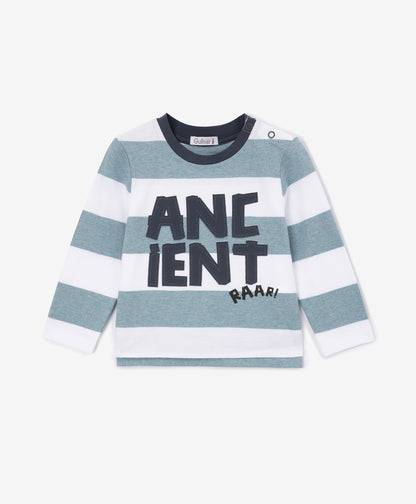 Gulliver Blue Knit Turtleneck with Print for Boys