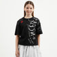 Gulliver Black Short Sleeve T-shirt for Girl Party-Art Object