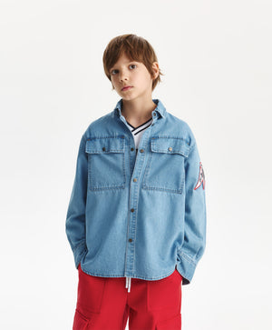 Gulliver Denim shirt Light blue for Boys Junior-College