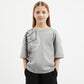 Gulliver Gray Oversized Mercerized Interlock T-Shirt Girl Junior-Arboretum