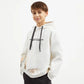 Gulliver Milky White Hoodie with Asymmetric Print for Boy Junior-Decoupage