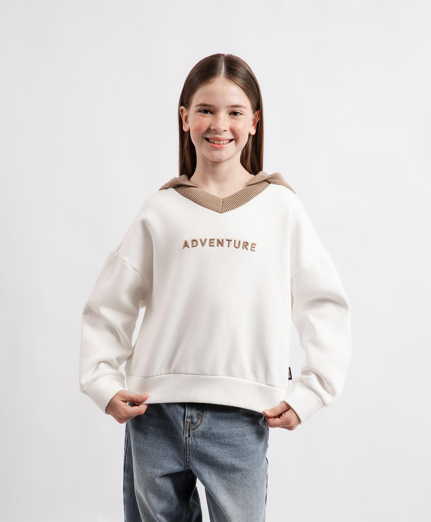 Gulliver Hoodie Milky color for Girls Junior-Show Jumping